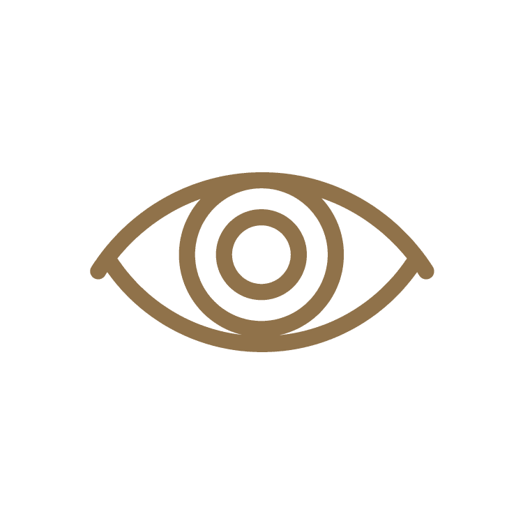 Eyeball gold icon